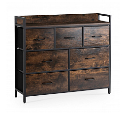 Komoda se zásuvkami HUDSON 98 cm Dub Rustikální/Černá