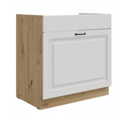 Dolní skřínka STELLO - 80 ZL 1S BB, Dub Artisan/Bílý mat