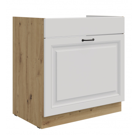 Dolní skřínka STELLO - 80 ZL 1S BB, Dub Artisan/Bílý mat
