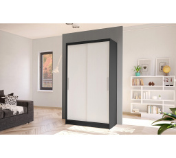 Skříň Kosta I 100 - černá/bílá