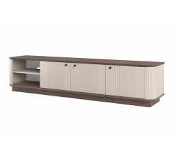 VESPER RTV 187 3D - kašmírové MDF / ořech / černé úchyty / sokl