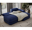 Ripeli Corner Sofa Bed with Storage, Dark Blue Velvet, Right-Hand Facing Modullo 40 180x128 Right 1