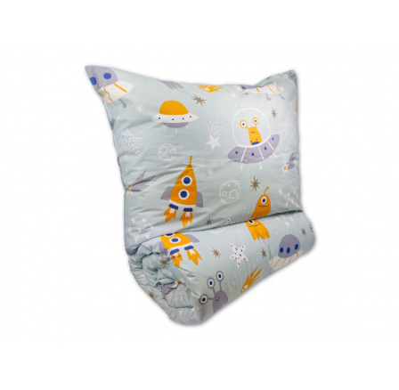 Krepové dětské povlečení 140x200, 70x90cm Vesmírné UFO Krepové dětské povlečení 140x200, 70x90cm Vesmírné UFO