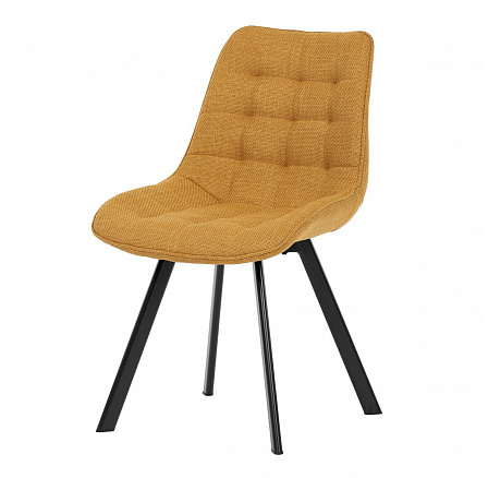 Jídelní židle, žlutá, látka, HC-465 YEL2