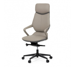 Kancelářské křeslo, synchronní mechanismus, šedá ekokůže, KA-T8426 GREY