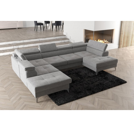 Rohová sedací souprava TOSCANIA MAX II 170x350x220 - šedá , levá Rohová sedací souprava TOSCANIA MAX II 170x350x220 - šedá , levá