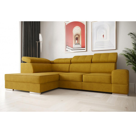 Rohová sedací souprava ROYAL I 260×185 - žlutá , levá Rohová sedací souprava ROYAL I 260×185 - žlutá , levá