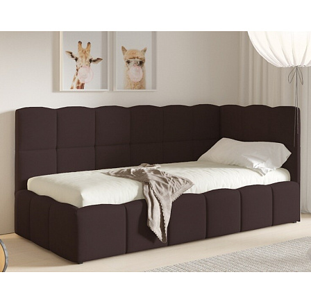 Postel TUNIS 200 x 120, vysoký bok, Velutto 17, Pravá