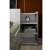 Čelo postele SIMPLICITY 135, Beton/Bílý lesk 
