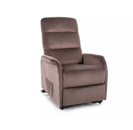 Rozkládací křeslo JUPITER M, VELVET cappuccino bluvel 38