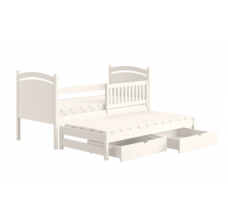 Postel přízemní výsuvná s tabulí na malování Amely - Barva Bílý, rozměr 80x180