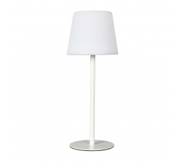 Bílá stolní lampa USB