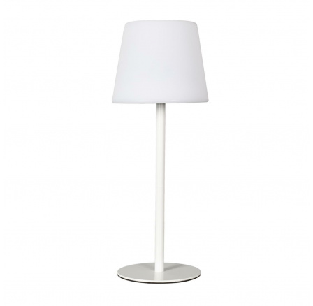 Bílá stolní lampa USB
