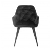 Židle FLOSSI velur černá 57x63x84 cm