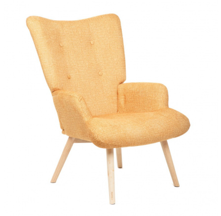 Křeslo MOSS POP v hořčicové látce 72x73x96cm 882857
