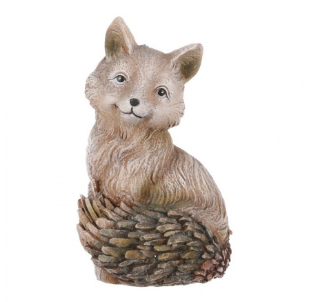 Liška - figurka z polyresinu, vel. S, barva hnědá Liška - figurka z polyresinu, vel. S, barva hnědá