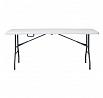 Zahradní stůl 180x70cm, kov, plast, bílá, AZ-K1002 WT
