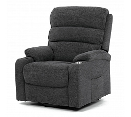 Polohovací křeslo, elektrické kabelové ovládání, šedá, látka, TV-S8348 GREY2