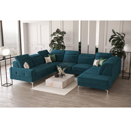 Rohová sedací souprava MALIBU MAX I 260x350x220 cm - modrá, Levá strana Rohová sedací souprava MALIBU MAX I 260x350x220 cm - modrá, Levá strana