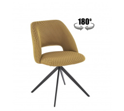 Jídelní otočná židle K546, Hořčicová/Černá
