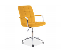 Kancelářská židle Q-022 Velvet, Curry Bluvel 68
