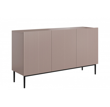 NICOLE KOMODA 150 3D - anticrosa mdf / černý rám