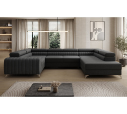 Rohová sedací souprava ve tvaru U LOUIS, Sawana 14 Pravá