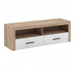 Televizní stolek GAMA RTV 2S, Dub Artisan/Bílá