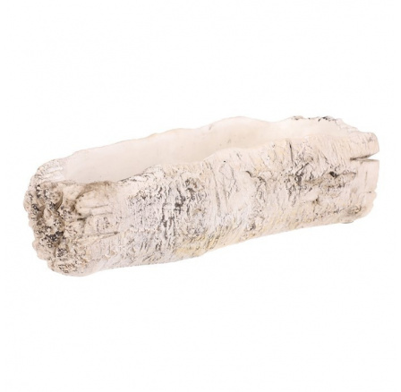 Obal na květiny - truhlík, imitace břízy, vel. S, bílý