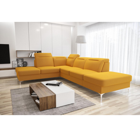 Rohová sedací souprava OSLO 295x220 - žlutá , levá