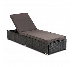 Zahradní křeslo LARGO Černé/Hnědé Technoratan