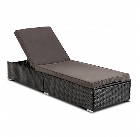 Zahradní křeslo LARGO Černé/Hnědé Technoratan