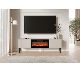 DOMI TV skříňka K180 (2D) (je možné namontovat krb, objednává se samostatně) - kašmír