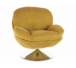 Otočné křeslo BRIGITTE BREGO, Curry 68/Chrom