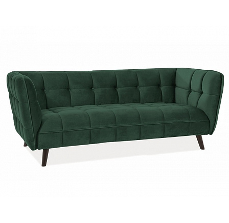 Pohovka CASTELLO 3 Velvet, zelený Bluvel 78/wenge Pohovka CASTELLO 3 Velvet, zelený Bluvel 78/wenge