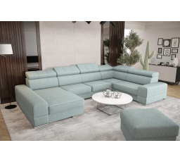 Rohová sedací souprava ROYAL MAX II průměr 30x375x185 - mátová , pravá