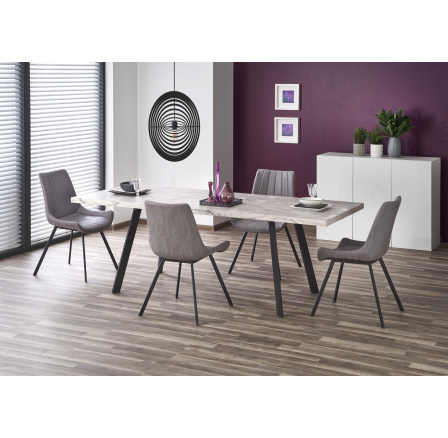 Jídelní stůl DALLAS, černý/mramor