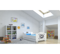 Postel s matrací a šuplíkem AMADIS BALL 160x80 Bílá