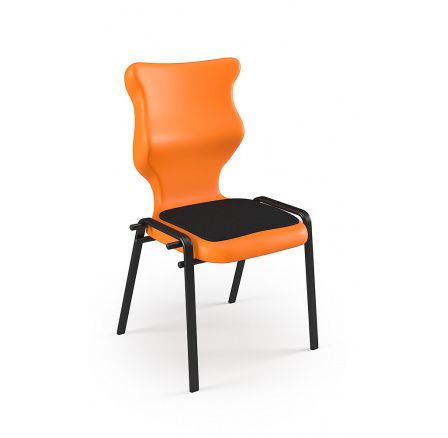 Židle studentská Soft velikost 6 sedák oranžový/opěradlo šedé