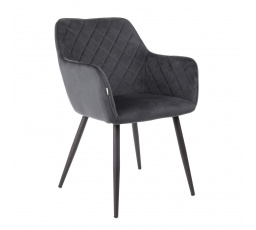 Židle SHELTON velur šedá 56x60x84cm 860503