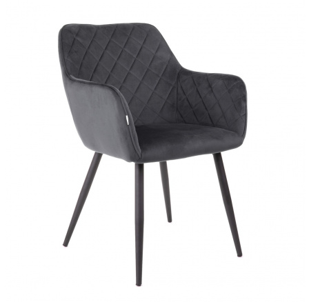 Židle SHELTON velur šedá 56x60x84cm 860503