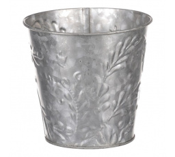 Obal kovový - vzor jmelí, barva stříbrná
