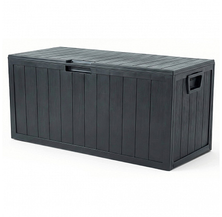 Zahradní úložný box 112x49x54cm, plast, šedá, 280l, AZB-G2075 GREY