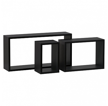 Polička, mdf, černá, P-009 BK