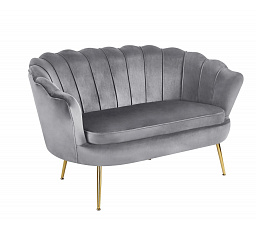 Sofa SF1-FXJG sametová šedá , nohy zlaté