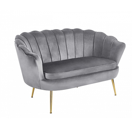 Sofa SF1-FXJG sametová šedá , nohy zlaté Sofa SF1-FXJG sametová šedá , nohy zlaté