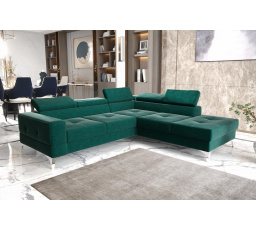 Rohová sedací souprava TOSCANIA II průměr 30x250 - zelená , pravá