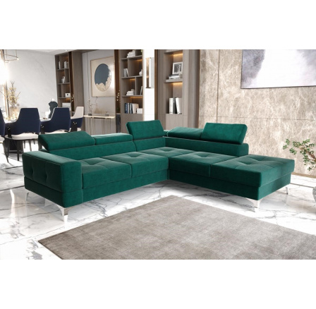 Rohová sedací souprava TOSCANIA II průměr 30x250 - zelená , pravá Rohová sedací souprava TOSCANIA II průměr 30x250 - zelená , pravá
