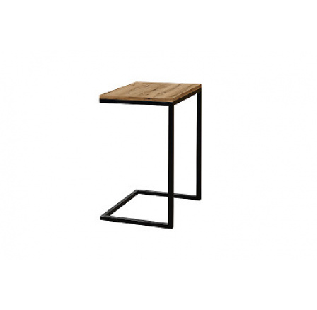 EDISON -noční stolek (NU) ,lamino Dub pobřežný/noha černý kov, kolekce "FN" (K250)NOVINKA