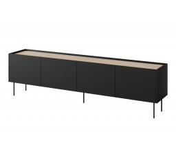 TV komoda Desing 220, černá matná / dub nagano